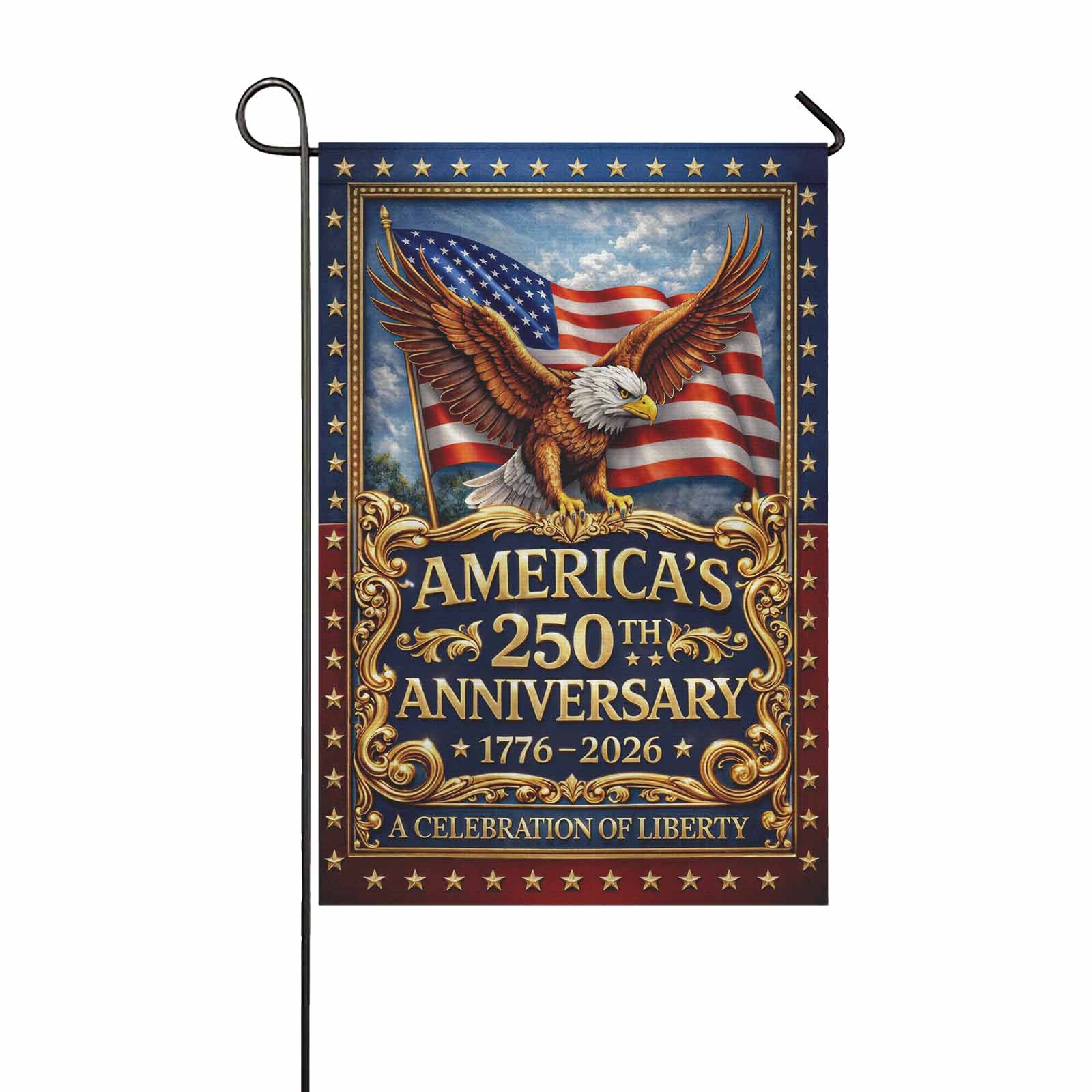 America 250 Garden Flag – America’s 250th Anniversary 1776–2026 Commemorative Eagle