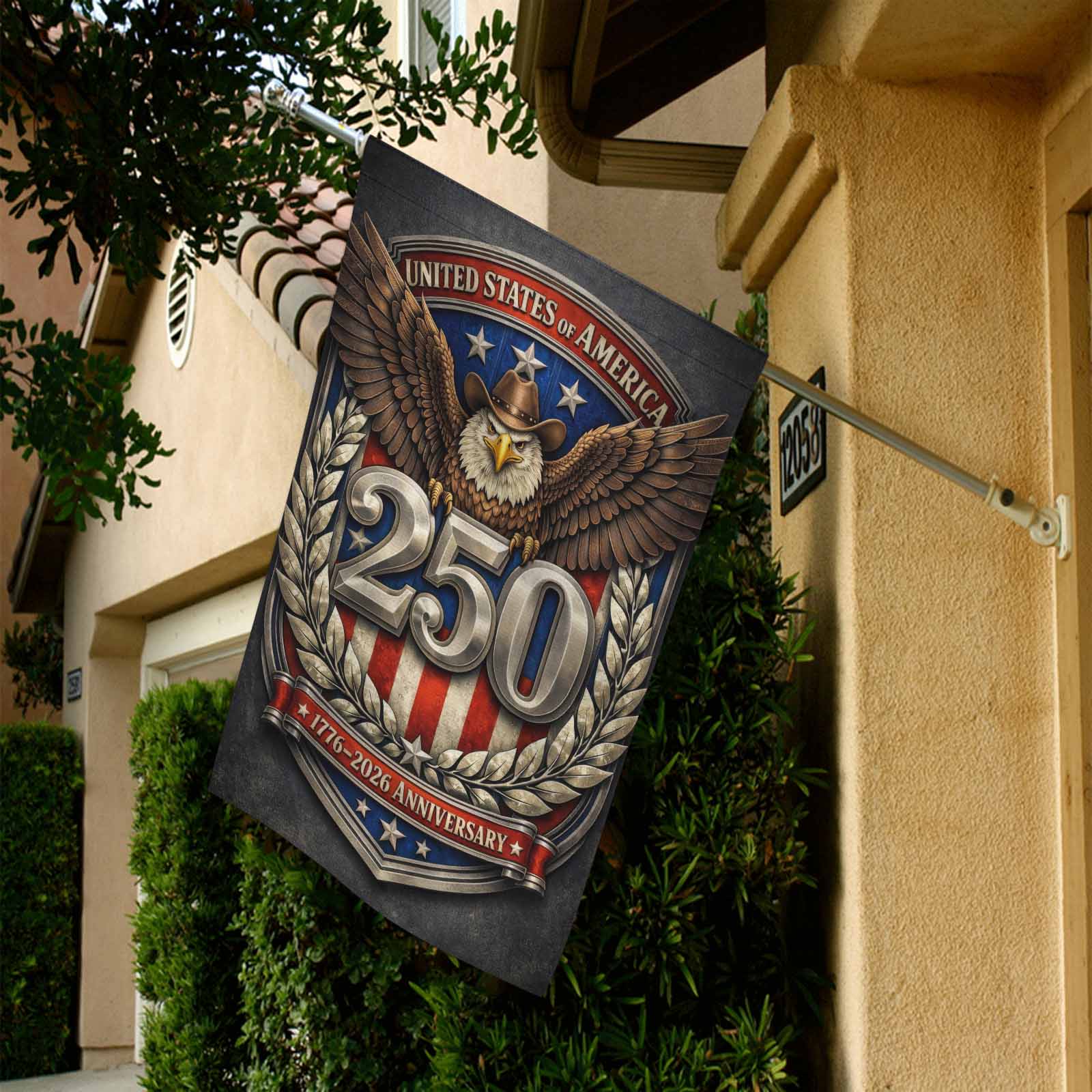 America 250 Garden Flag Patriotic Eagle USA 1776-2026 250th Anniversary Flag Decor