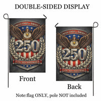 America 250 Garden Flag Patriotic Eagle USA 1776-2026 250th Anniversary Flag Decor
