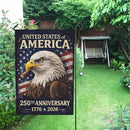 USA 250th Anniversary Garden Flag 1776–2026 Patriotic Eagle Decor