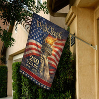 We The People 250 Years Garden Flag Patriotic USA 1776-2026 Liberty Torch Independence Decor