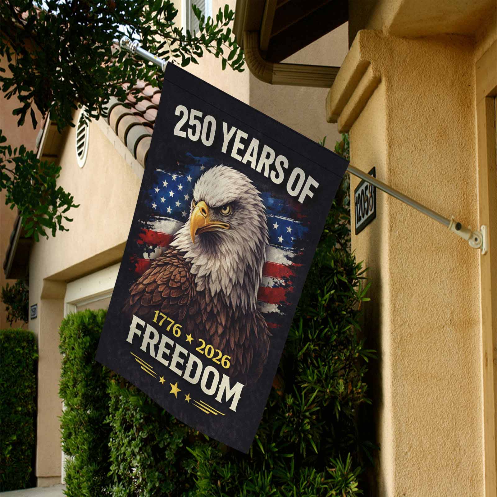250 Years of Freedom Garden Flag – 1776–2026 Patriotic Eagle Decor