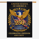 United States 250th Anniversary House Flag – 1776–2026 Freedom and Unity Decor