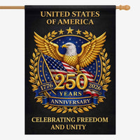 United States 250th Anniversary House Flag – 1776–2026 Freedom and Unity Decor