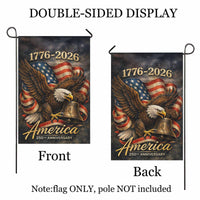 America 250 Garden Flag 1776–2026 Eagle Liberty Bell Patriotic Decor