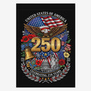 USA 250 Anniversary House Flag Patriotic Eagle Liberty Bell Decor
