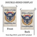 Proud Military Mom Garden Flag America 250 Patriotic Eagle 1776-2026 Freedom Decor