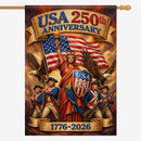 USA 250th Anniversary Patriotic Garden Flag Liberty Eagle 1776-2026