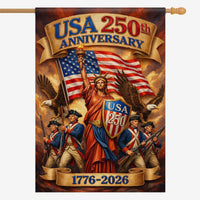 USA 250th Anniversary Patriotic Garden Flag Liberty Eagle 1776-2026