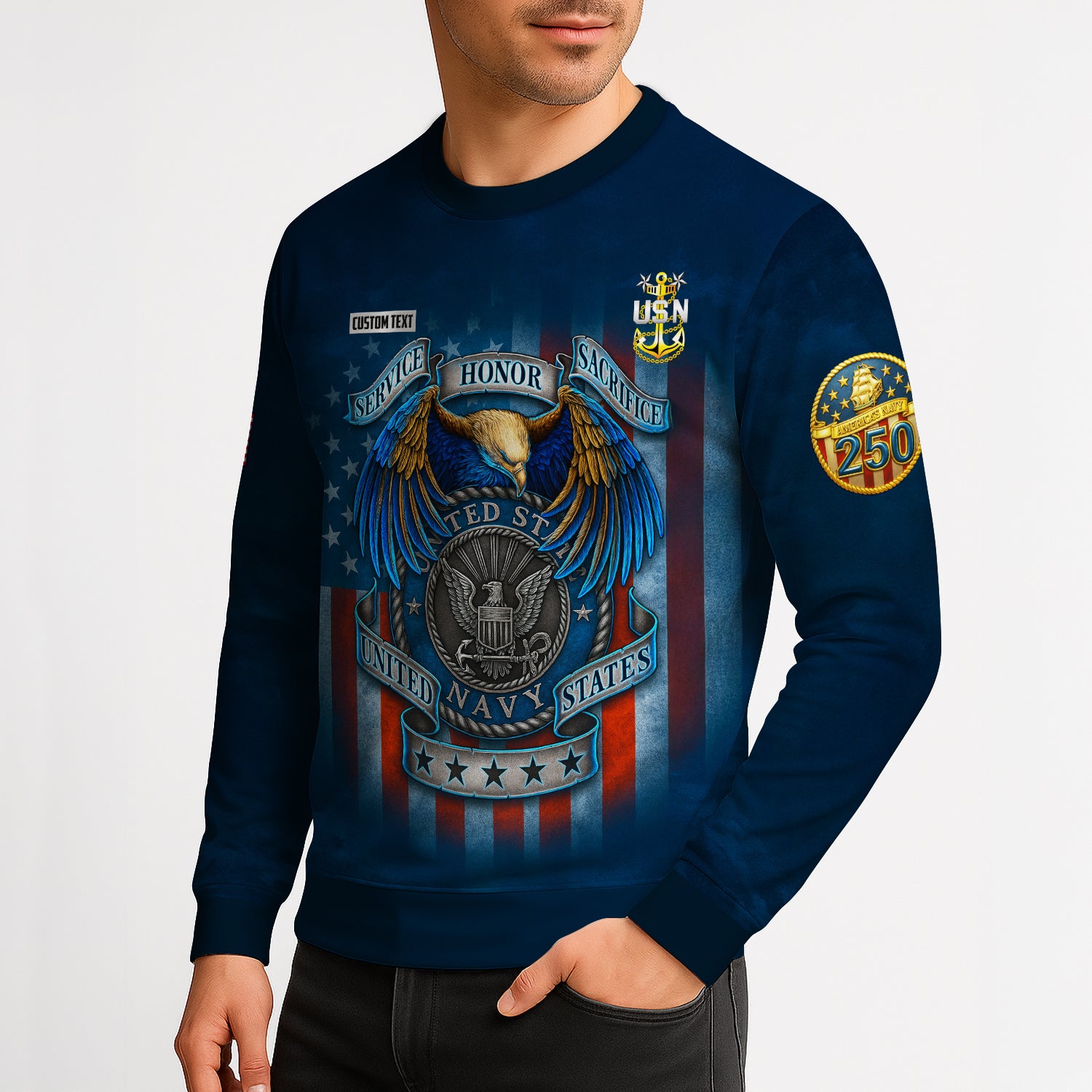 Personalized US Navy Sweatshirt TSTS02