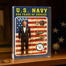 Personalized US Navy 250th Years Of Service Custom Figure Uniform Acrylic Block