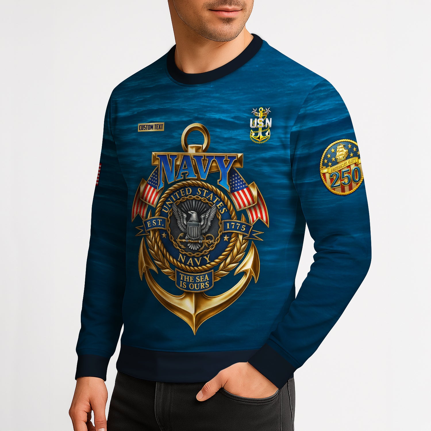 Personalized US Navy Sweatshirt TSTS03