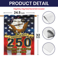 US Navy 250 Years Of Service Garden Flag Twin-Side Printing