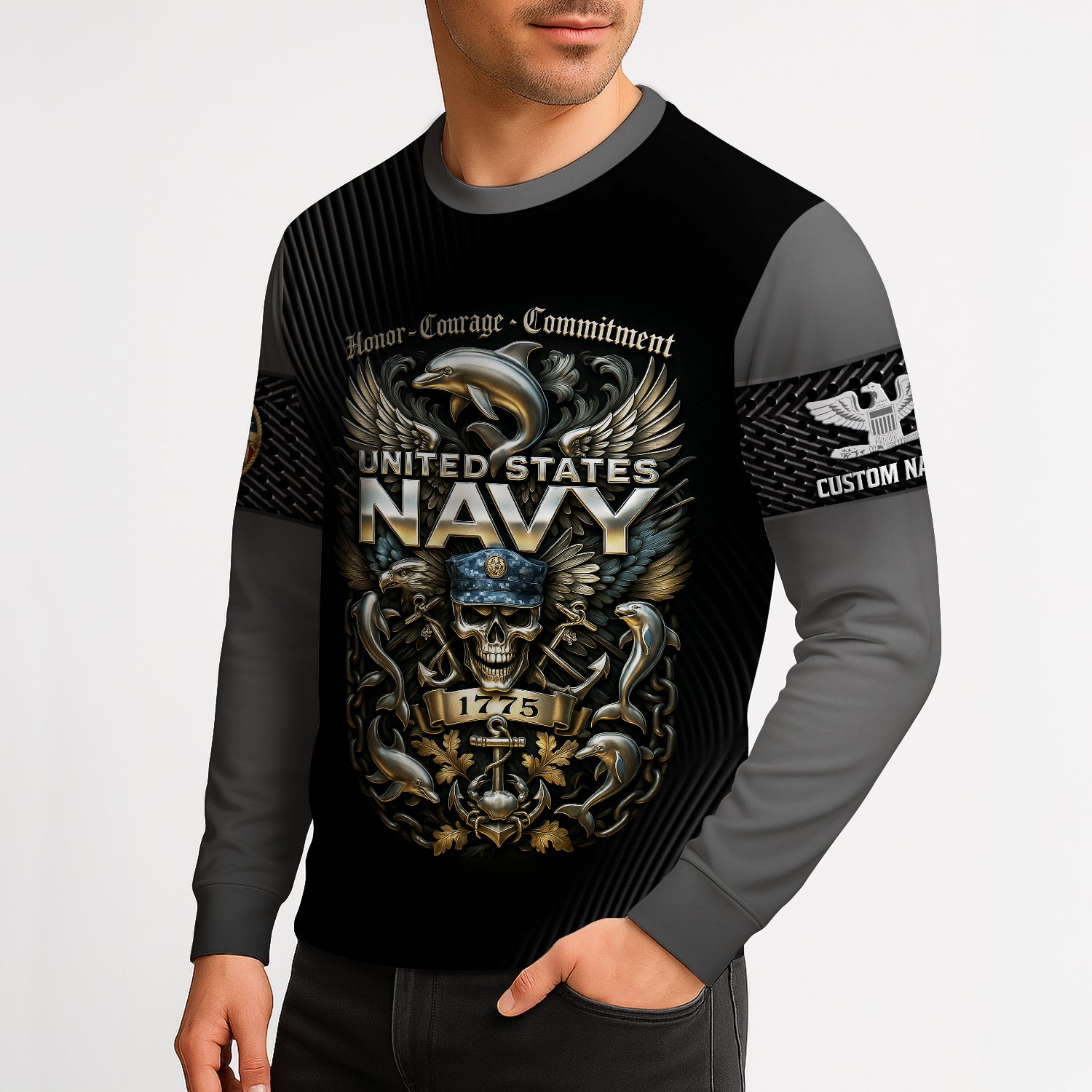 Personalized US Navy Sweatshirt JSTS07
