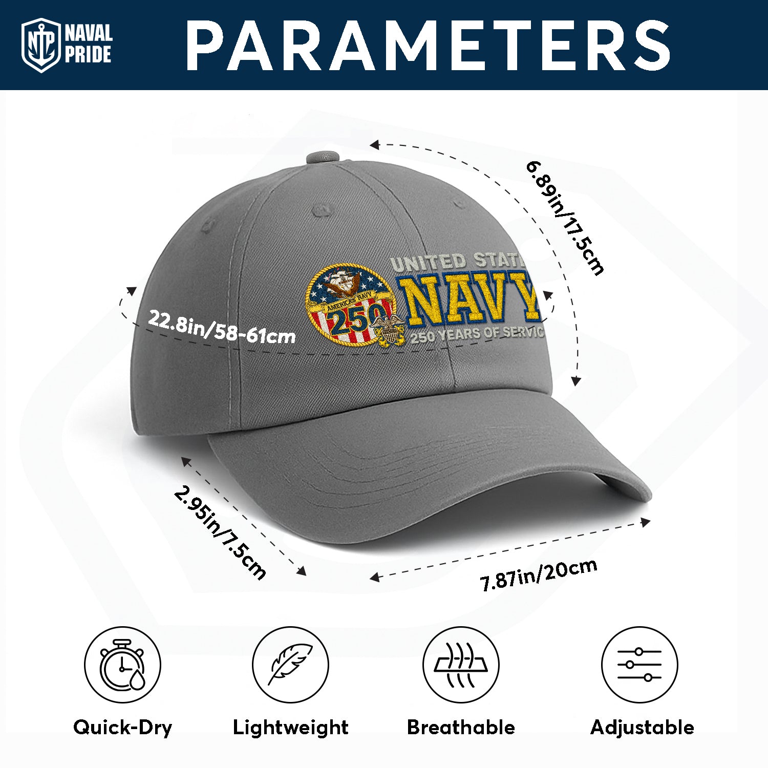 Premium Washed Denim Cap – Embroidered-Effect Print DC007