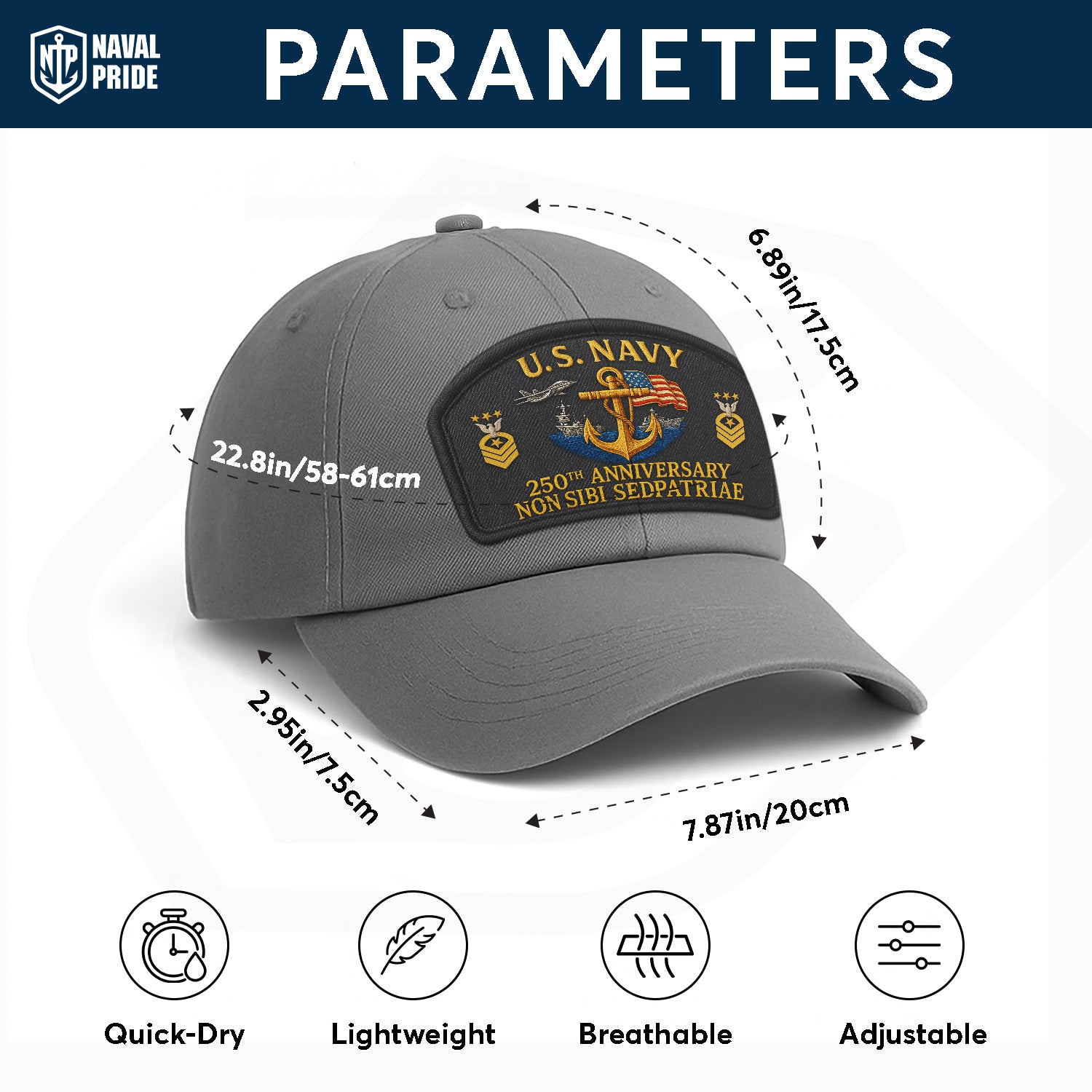 Premium Washed Denim Cap – Embroidered-Effect Print DC003