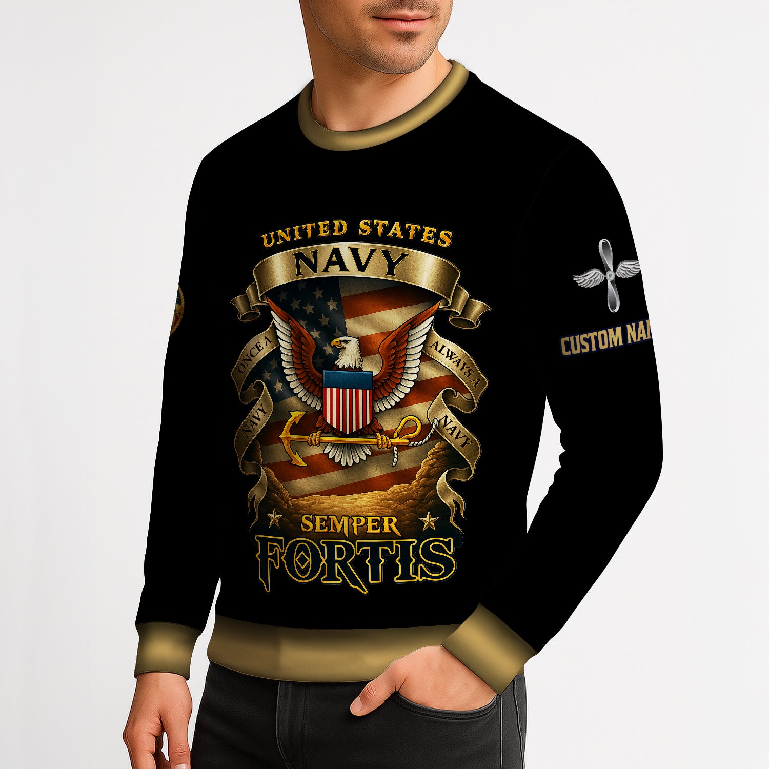 Personalized US Navy Sweatshirt JSTS05