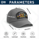 Premium Washed Denim Cap – Embroidered-Effect Print DC004