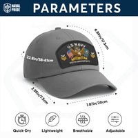 Premium Washed Denim Cap – Embroidered-Effect Print DC004