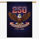 America 250 House Flag Patriotic Eagle American Independence 1776-2026 USA Outdoor Flag
