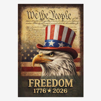 We The People 1776–2026 House Flag Patriotic Eagle Freedom Banner