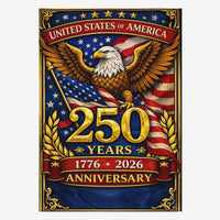 USA 250th Anniversary House Flag 1776–2026 Patriotic Eagle Banner