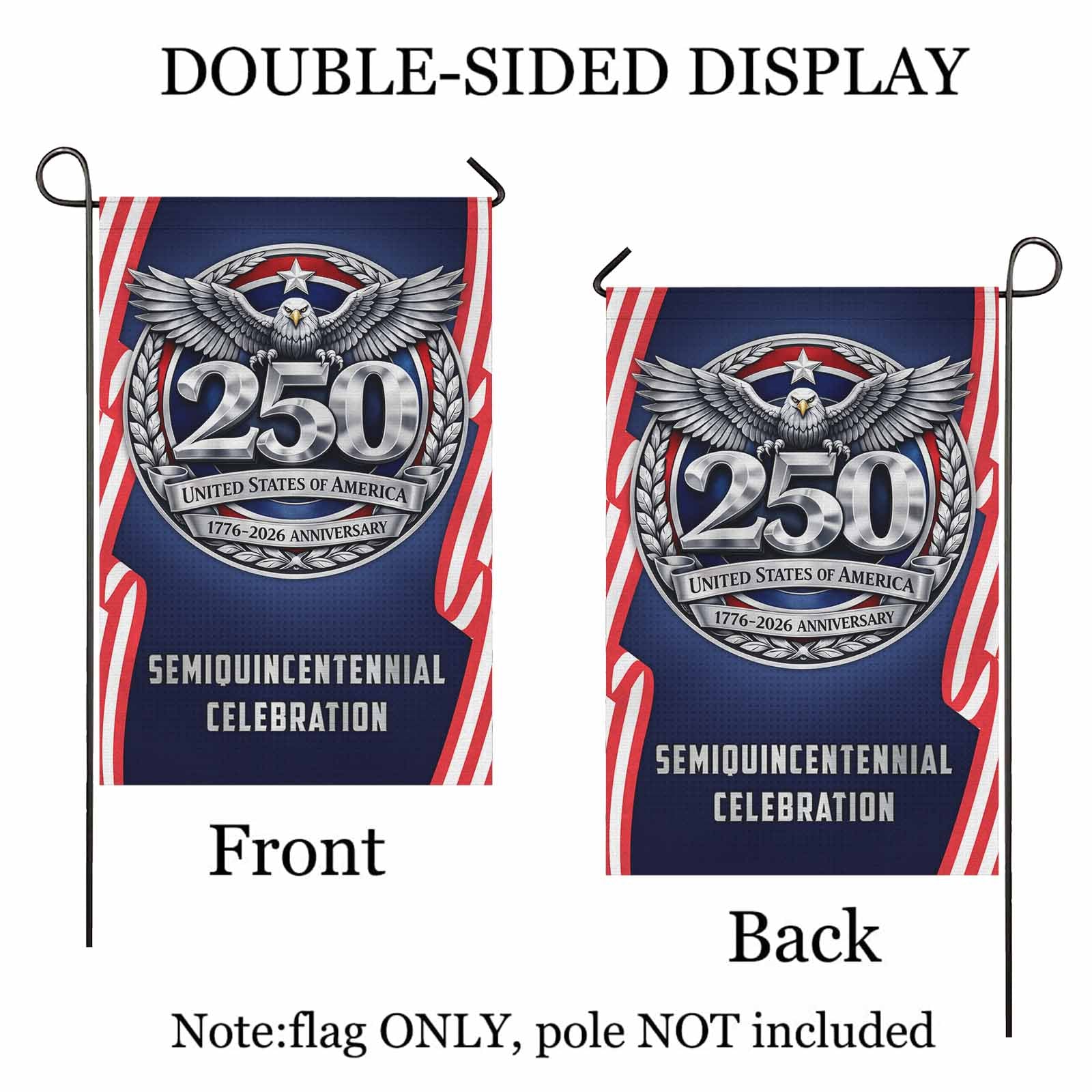 America 250 Garden Flag – United States of America 1776–2026 Anniversary