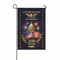 United States 250 Years Garden Flag – Capitol Fireworks Patriotic Decor