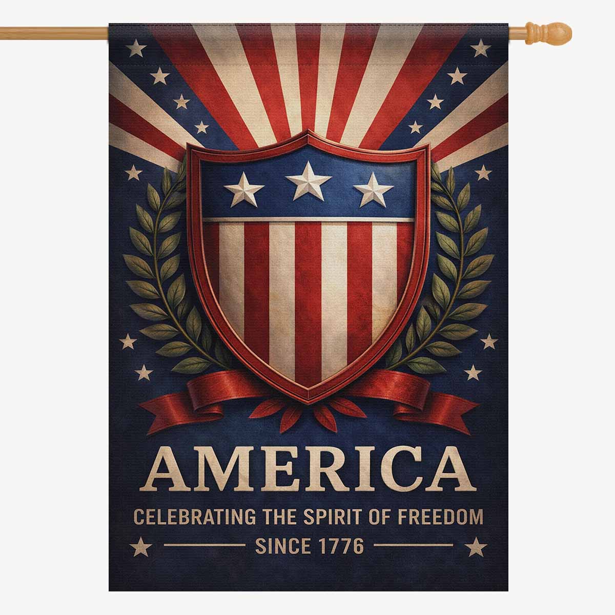 America Patriotic House Flag Since 1776 Spirit of Freedom Banner