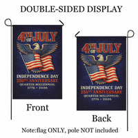 4th of July America 250 Garden Flag Independence Day Patriotic Eagle 1776-2026