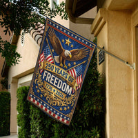 250 Years of Freedom Garden Flag Patriotic Eagle USA 1776-2026 Decor
