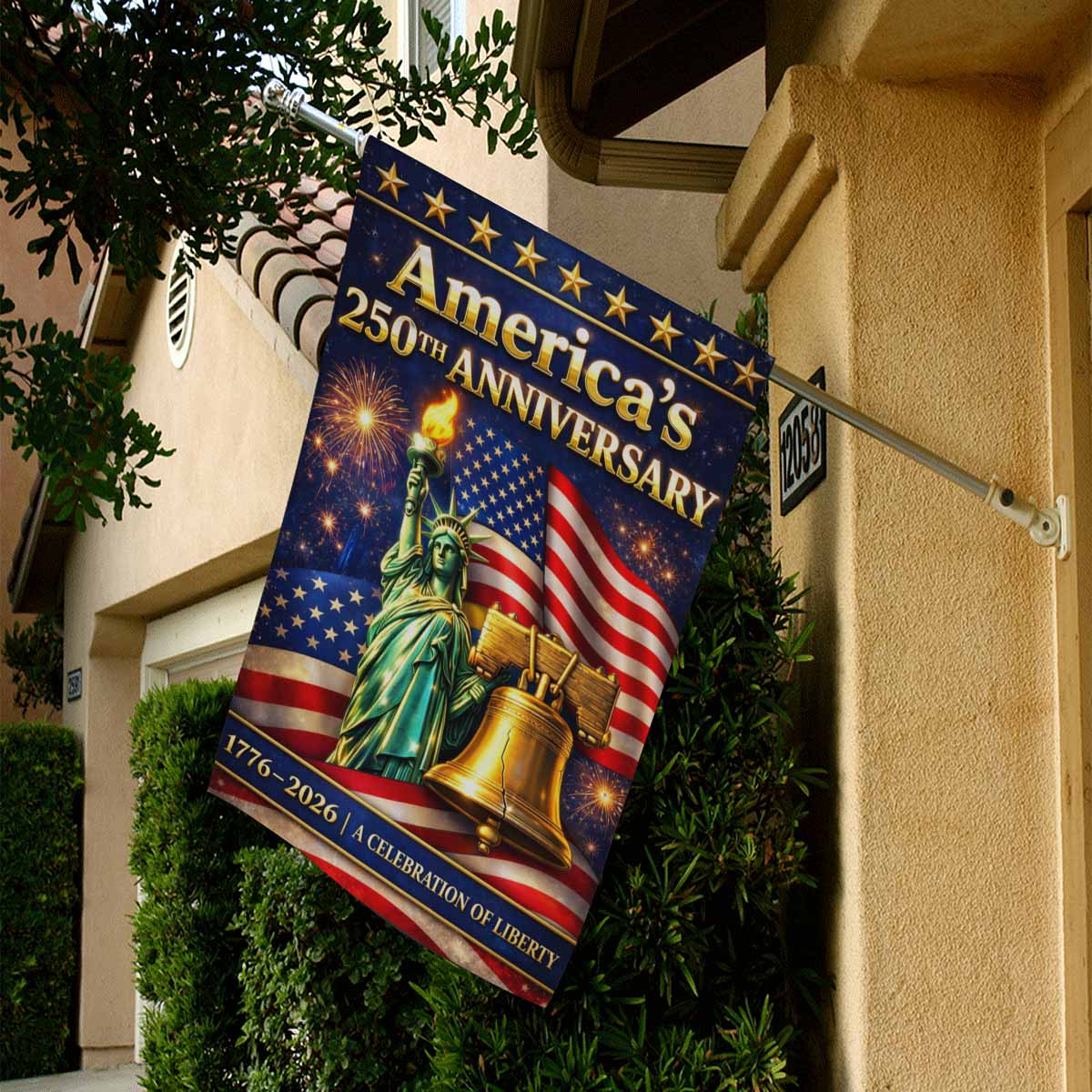 America 250th Anniversary House Flag ΓÇô 1776ΓÇô2026 Liberty Celebration
