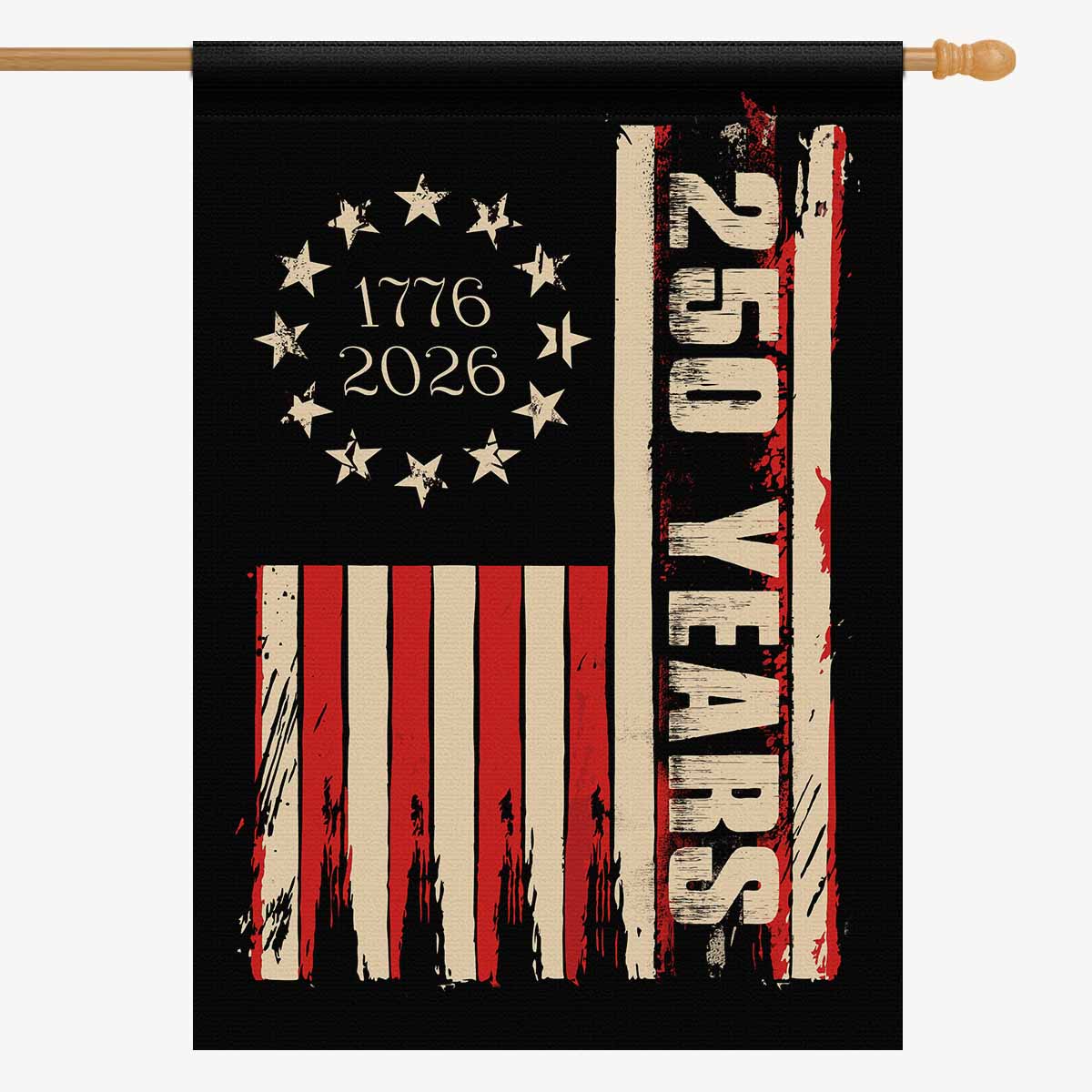 America 250 House Flag – Vintage 1776–2026 Patriotic 250 Years Flag