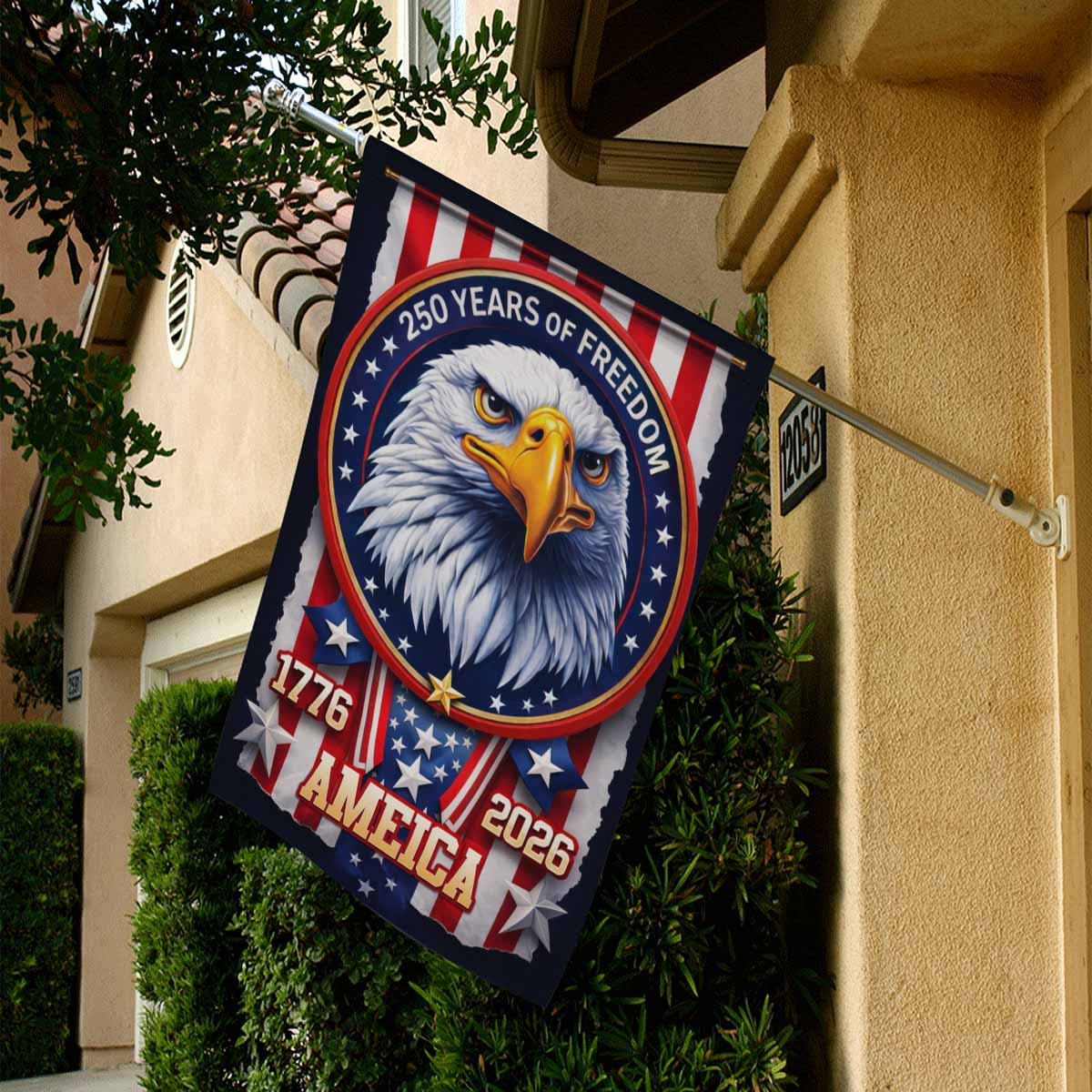 America 250 House Flag ΓÇô 1776ΓÇô2026 Patriotic Eagle Anniversary Flag