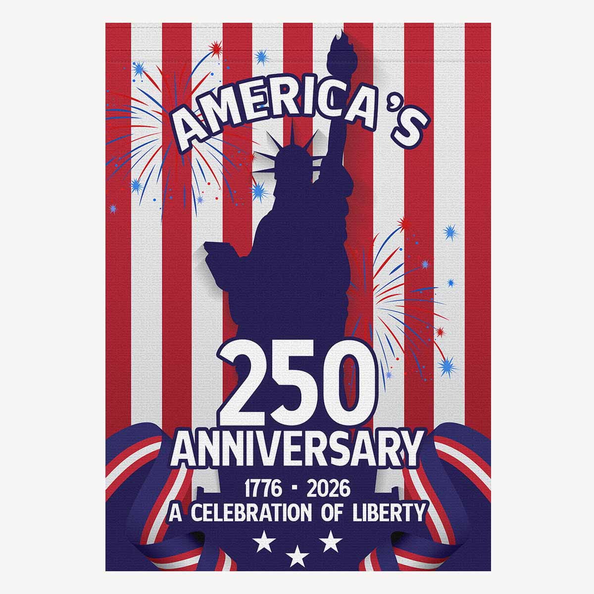 US 250th Anniversary House Flag – 250 Years of Freedom Liberty Decor