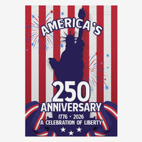 US 250th Anniversary House Flag – 250 Years of Freedom Liberty Decor