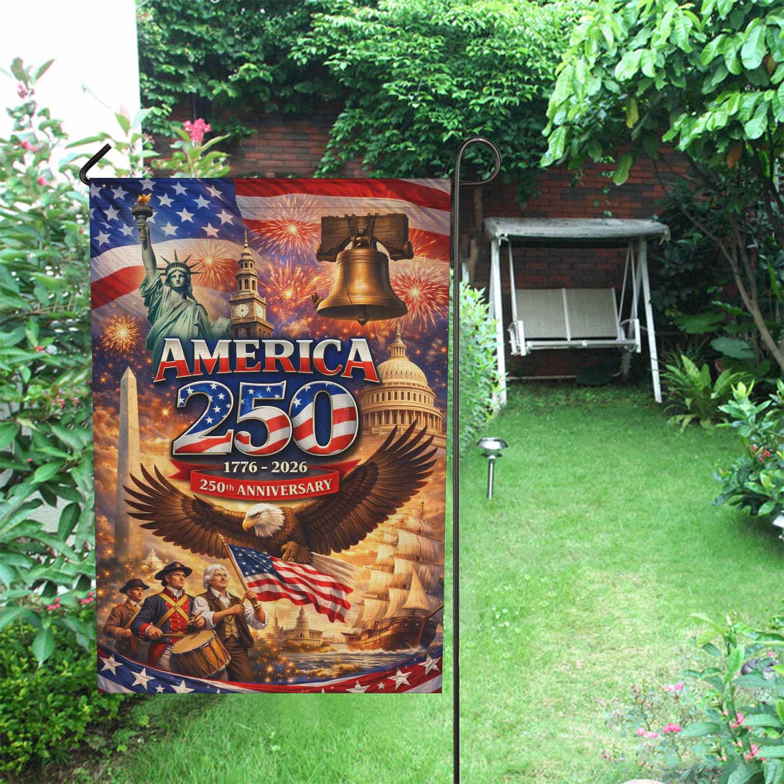 America 250 Garden Flag – 250th Anniversary Independence Celebration 1776–2026