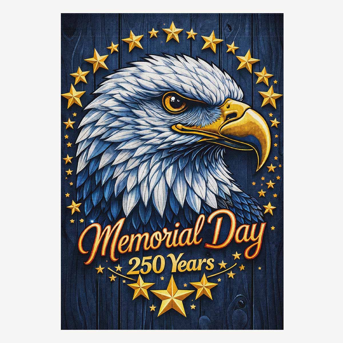 Memorial Day Patriotic House Flag Eagle Americana Decor