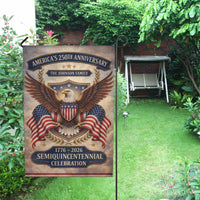 Personalized America’s 250th Garden Flag 1776–2026 Family Name Decor
