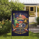 America 250 Garden Flag Statue of Liberty Liberty Bell Patriotic USA Flag Decor