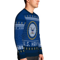 Personalized US Navy Christmas Ugly Sweater UST018