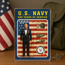 Personalized US Navy 250th Years Of Service Custom Figure Uniform Acrylic Block
