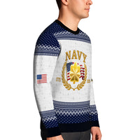 Personalized US Navy Christmas Ugly Sweater TUST10