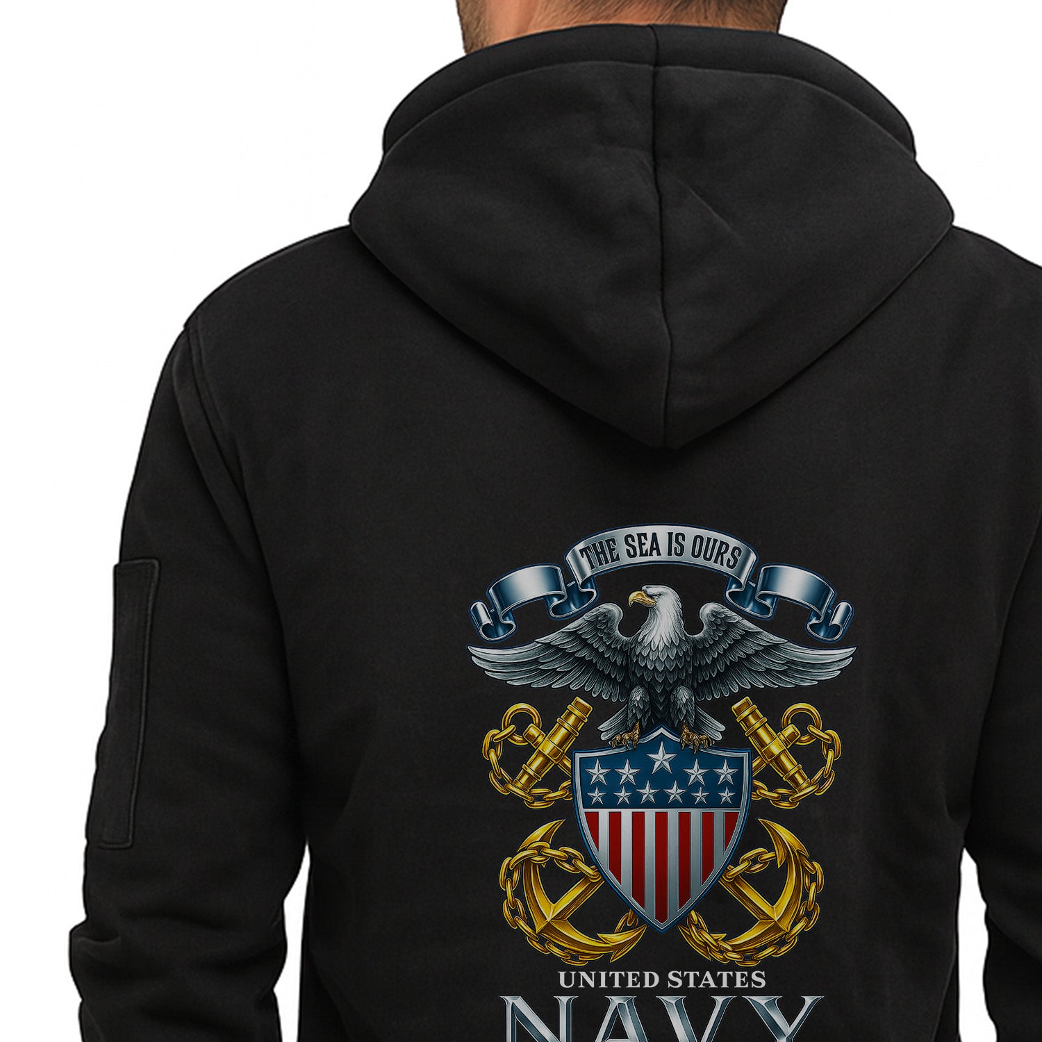 Custom US Navy Ranks Quarter Zip Hoodie TQZ05