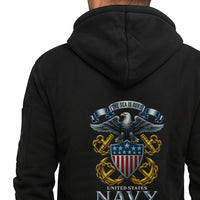 Custom US Navy Ranks Quarter Zip Hoodie TQZ05