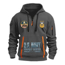 Personalized US Navy Quarter Zip Hoodie TQZ07
