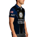 US Navy Veteran Polo Shirt – Bold Crest & Custom Rank Tribute Edition