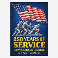 250 Years of Service House Flag ΓÇô 1776ΓÇô2026 Military Honor Flag