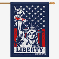 Resist Liberty House Flag Patriotic Statue of Liberty Since 1776 American Freedom Banner