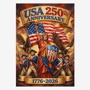 USA 250th Anniversary Patriotic Garden Flag Liberty Eagle 1776-2026